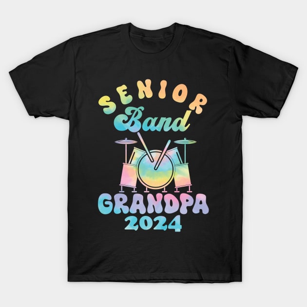 senior Band Grandpa 2024 Funny grandpa Grandfather T-Shirt by Giftyshoop